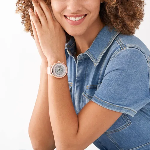 Vista 6 de Fossil Gen 6 Wellness Edition - Reloj inteligente híbrido con Alexa integrado, frecuencia cardíaca, seguimiento de actividad, oxígeno en sangre