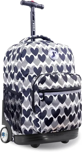 Vista 25 de J World Sunrise Kids - Mochila con ruedas para niñas y niños. Mochila con ruedas para la escuela, Aurora, 18 pulg