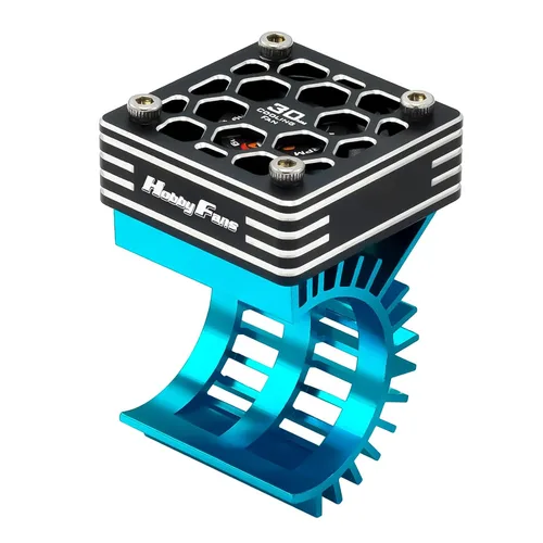 Vista 9 de Disipador de calor de motor RC con ventilador de enfriamiento de 5 V, apto para 370 380 390 2838 2858 2845 disipador de calor de motor sin Negro