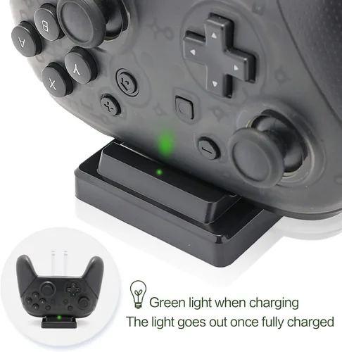 Vista 6 de Base de cargador de controlador para Nintendo Switch, estación de carga 6 en 1 para Nintendo Switch Joy-Con y controladores Pro, color negro
