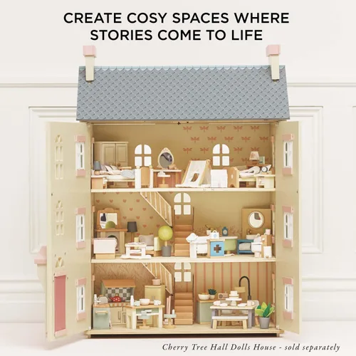 Vista 6 de Le Toy Van Dollhouse - Muebles para muñecas y Accesorios, Baño Sugar Plum