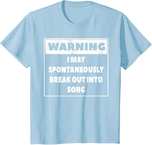 Vista 12 de Advertencia I may Spontaneously romper en canción camiseta