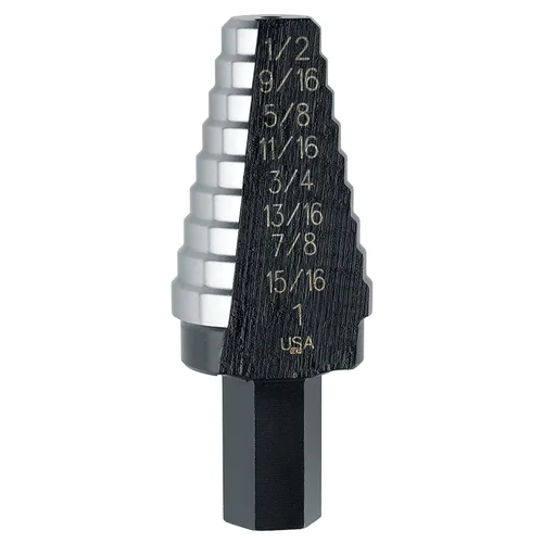 Vista 10 de Broca escalonada UniBit, de Irwin Tools, de 3/16 a 1/2 pulgada