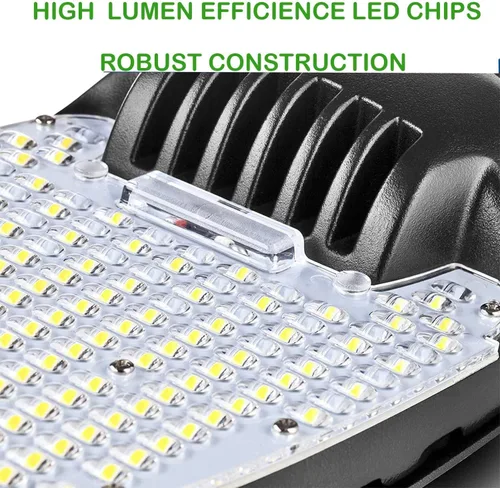 Vista 6 de Bombilla LED de reacondicionamiento de pala, 75 W/95 W/115 W de potencia seleccionable, 16,100 lm 5000 K luz diurna, base Mogul E39, reemplazo