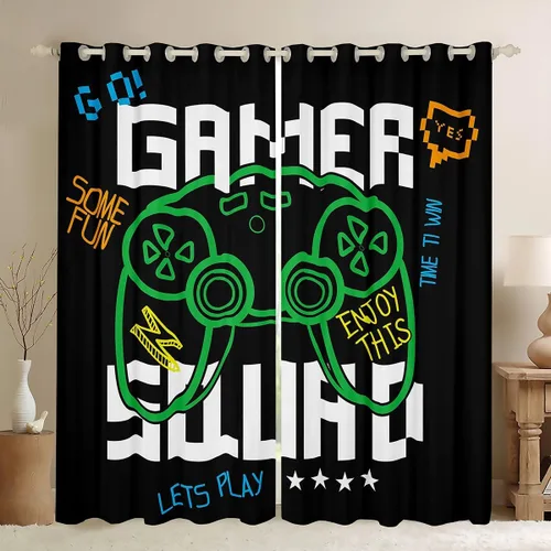 Vista 31 de Erosebridal Cortinas de baloncesto de béisbol, fútbol, rugby, tratamiento de ventanas para niños, niñas, adolescentes, con temática de deportes