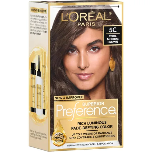 Vista 50 de L'Oreal Paris Superior Preference - Tinte permanente luminoso que desafía la decoloración para el cabello, tinte para el cabello hasta 9 semanas