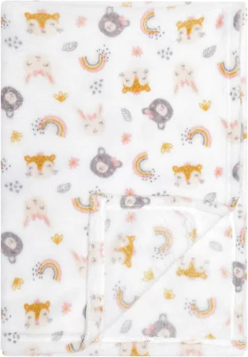 Vista 2 de Manta grande de forro polar neutro de género ultrasuave para niños y niñas; manta de forro polar unisex para niños pequeños mide 30 x 40 pulgadas