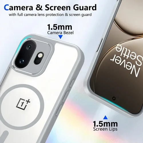 Vista 698 de Funda magnética transparente compatible con Xiaomi 17T, color negro 2 en 1 PC + TPU cubierta de teléfono a prueba de golpes, carcasa protectora