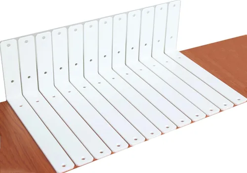 Vista 67 de Paquete de 2 soportes de estante en L de 6 pulgadas de largo x 4 pulgadas de alto x 1.5 pulgadas de ancho, 5 mm de grosor, soportes de estante
