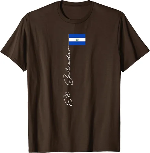 Vista 7 de Camiseta patriótica con bandera de El Salvador, Negro