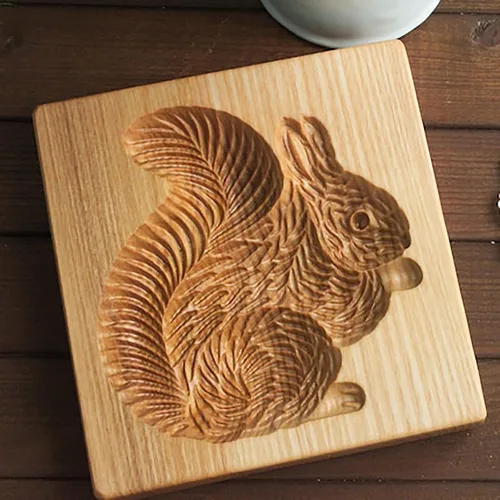 Vista 22 de Molde de Galletas de Madera Herramienta de Decoración de Galletas de Madera Moldes de Galletas 3D Molde de Hornear Gracioso Arte de Relieve Navidad