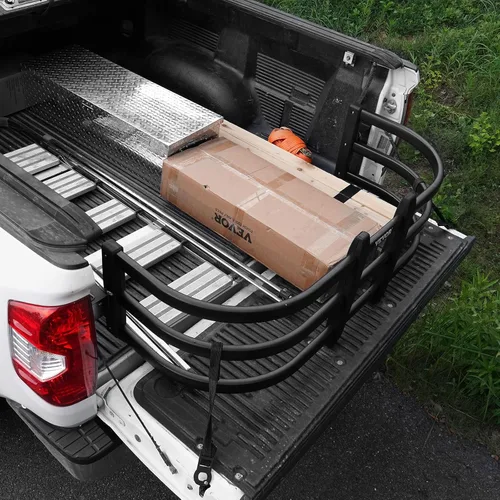 Vista 8 de VEVOR Extensor de caja de camión, extensor retráctil de aluminio para puerta trasera, longitud ajustable de 51.6 a 64 pulgadas, requiere taladro, se