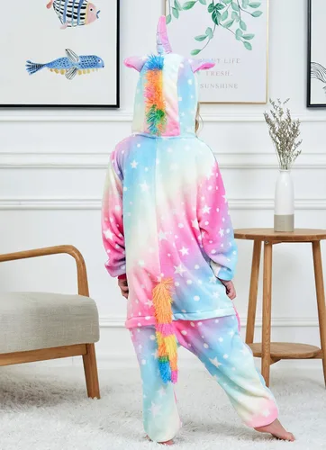 Vista 3 de CHETOSHO Girls Unicorn Onesie Hooded Animal Costume for Girls