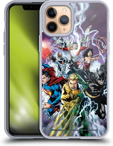 Vista 65 de Head Case Designs Funda de gel con licencia oficial de la Liga de la Justicia DC Comics #10 Darkseid War Comic Book Cover