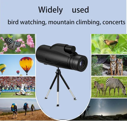 Vista 7 de 12x50 HD Monocular Telescope, Monoculars for Adults High Powered with Smartphone Adapter & Tripod