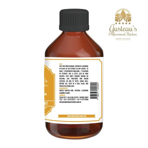 Vista 3 de Gusteau's - Emulsión de panadería sabor almendra, 4 fl oz (100ml) sin alcohol, sin azúcar, Kosher (ALMOND KNIGHT)