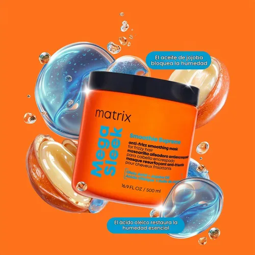 Vista 4 de MATRIX Mega Sleek Supreme Mask - Para cabello encrespado, 16.9 onzas