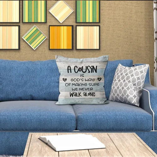 Vista 4 de Fundas de almohada de 18 x 18 pulgadas, decoración de primos, fundas de almohada para sofá y habitación, regalos de cumpleaños para primos