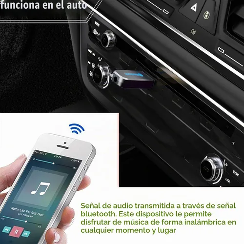 Vista 2 de VONVOFFUSB Kit Bluetooth para coche, adaptador receptor Bluetooth 5.3, Plug-and-Play Negro