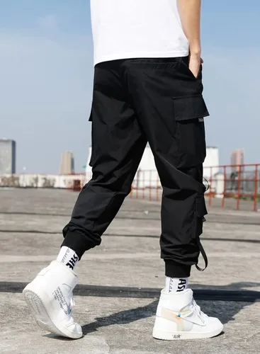 Vista 5 de Streetwear - Pantalones de hip hop pantalones tipo cargo pantalones deportivos casuales para hombres parejas mujeres unisex
