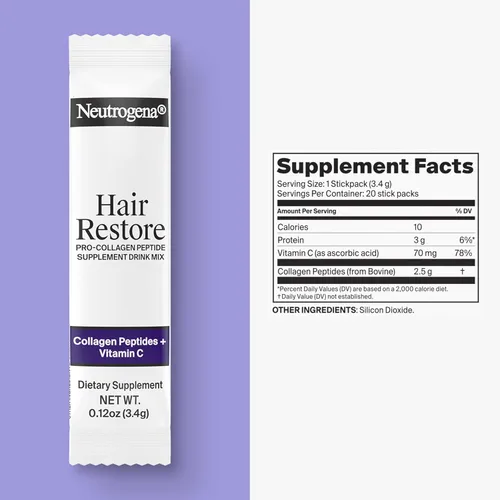 Vista 8 de Neutrogena Hair Restore Pro - Suplemento de péptido de colágeno en polvo, 20