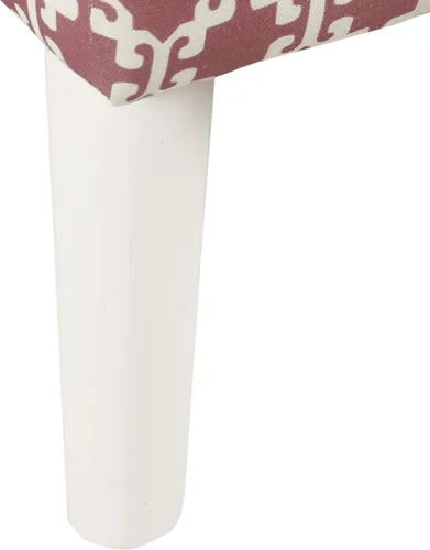 Vista 7 de HomePop Silla deslizadora sin brazos moderna juvenil, celosía rosa y blanca