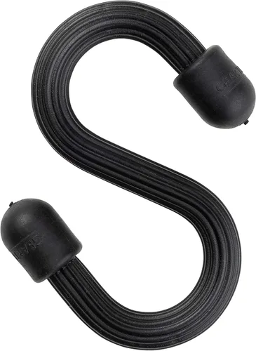 Vista 2 de Nite Ize Gear Tie Gancho en S flexible, gancho en S flexible para garaje, armario, cocina y plantas, negro, 1 unidad (paquete de 1)