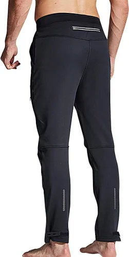 Vista 2 de Souke Sports Pantalones de ciclismo de invierno para hombre, a prueba de viento, de forro polar térmico para ciclismo pantalones deportivos