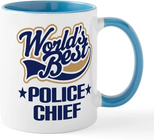Vista 58 de CafePress Taza de café de cerámica de 11 oz (11.0 fl oz) de Police Mom