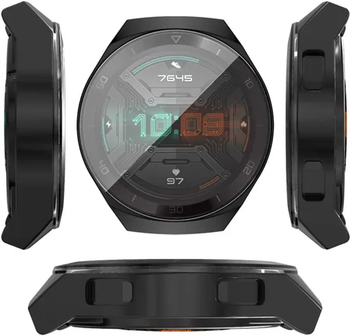 Vista 8 de Hemobllo Smart Watch Bumpers - Reloj de pantalla completa compatible con Huawei Watch GT 2e, funda delicada