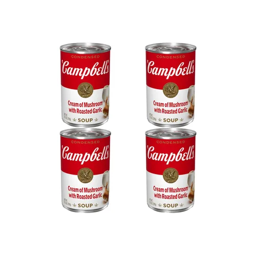 Vista 11 de Campbell's Sopa Condensada Crema de Champiñones con Ajo Asado, Lata de 10.5 Onzas