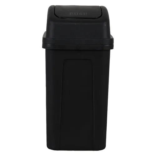 Vista 7 de Cubo de basura con tapa abatible de 1.8 galones, cesta de basura Negro