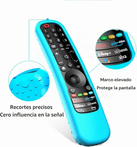 Vista 5 de Funda para LG Magic Remote 2021-2024, funda de silicona para LG Smart TV Remote Control MR24GN MR23GA MR22GA AN-MR21GA, color azul oscuro Azul