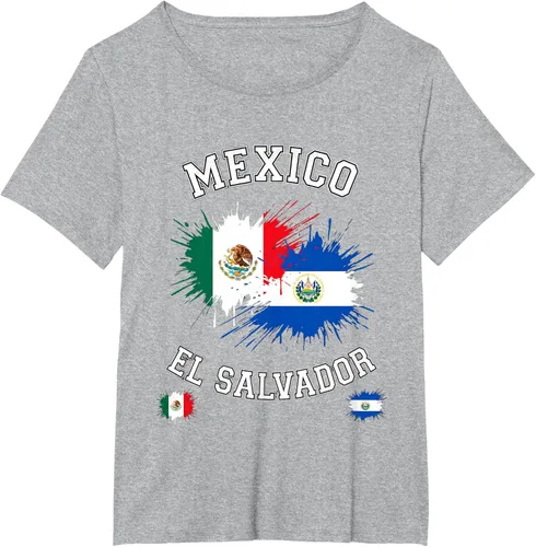 Vista 101 de Camiseta de recuerdo de la bandera vintage de El Salvador de México