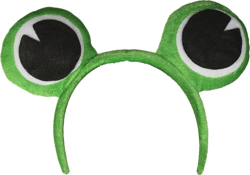 Vista 2 de Juego de accesorios para disfraz de orejas de rana de terciopelo, color verde