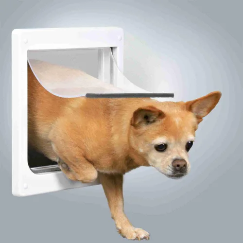 Vista 3 de Puerta de bloqueo de 2 sentidos para perros Trixie Pet Products , Blanco