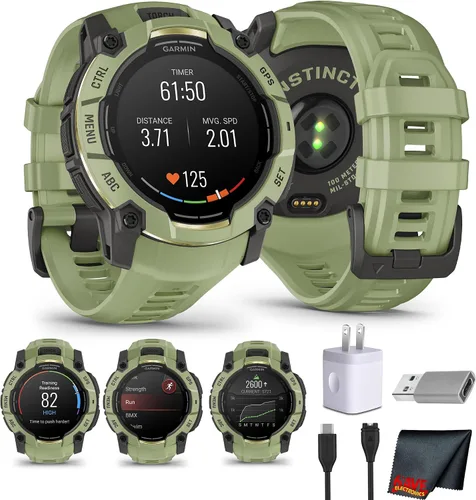 Vista 16 de Garmin Instinct 3 45mm, AMOLED, reloj inteligente GPS para exteriores, reloj inteligente táctico de fitness 24/7, 18 días de duración de batería