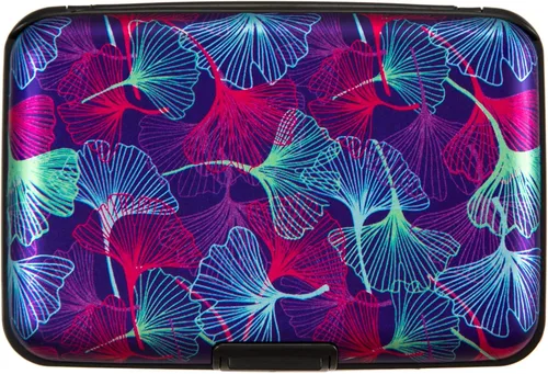 Vista 2 de Kaabao Soporte para tarjetas de crédito, cartera de metal para tarjetas de bloqueo RFID, mini funda rígida de aluminio delgada para tarjetas