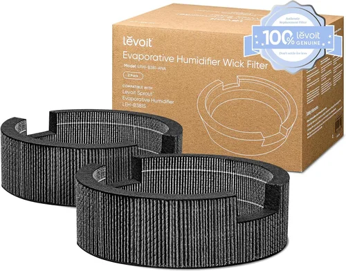 Vista 9 de Levoit Filtro de repuesto original para humidificador evaporativo inteligente Superior Studio 450S, minimiza el polvo blanco, filtro de mecha