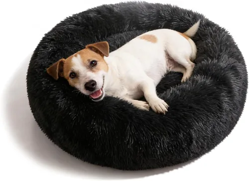 Vista 57 de Cama para perros pequeños, cama calmante para perros pequeños, antiansiedad, cama para cachorros, lavable a máquina, esponjosa, de lujo Verde militar
