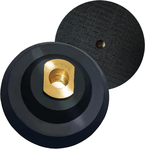 Vista 5 de Almohadilla de goma ComeFloor de 3 pulgadas con respaldo de gancho y bucle para pulido húmedo y seco de encimera - Árbol 5/8"-11 3