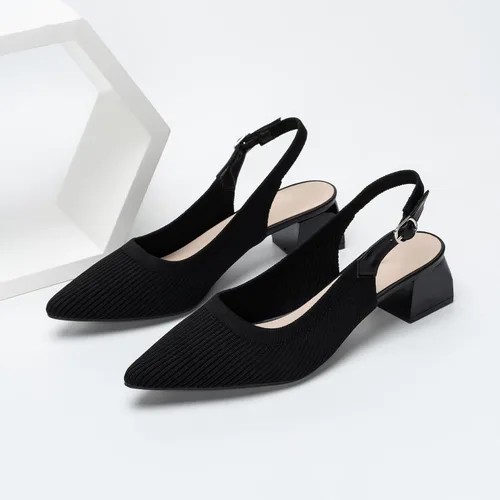 Vista 3 de youngshow Zapatos de tacón bajo para mujer, cómodos zapatos de tacón bajo para mujer, zapatos de vestir casuales para trabajo y oficina