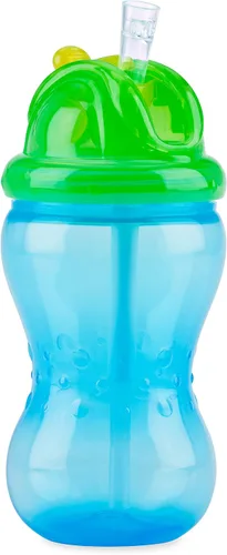 Vista 2 de Nuby Paquete de 3 tazas Mega Flip It con popote flexible suave, 12 onzas