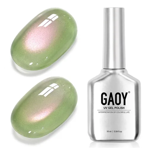 Vista 96 de GAOY Esmalte de uñas de gel Brown Cat Eye, 4629 azul ámbar, 0.5 fl oz Ámbar azul