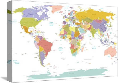 Vista 7 de AllPosters Ekler - Mapa del mundo con estampado giclée de alta calidad en marco negro, 18 x 12 pulgadas