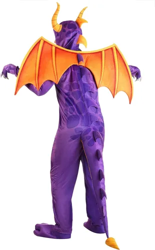 Vista 3 de Spyro the Dragon - Disfraz de dragón morado para adultos