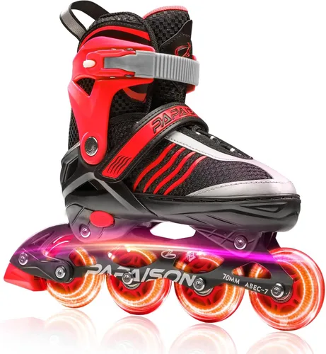Vista 9 de PAPAISON Patines en línea ajustables para niños, patines para niños de 4 a 16 años, patines en línea para niñas de 5 a 8 años y de 8 a 12 años