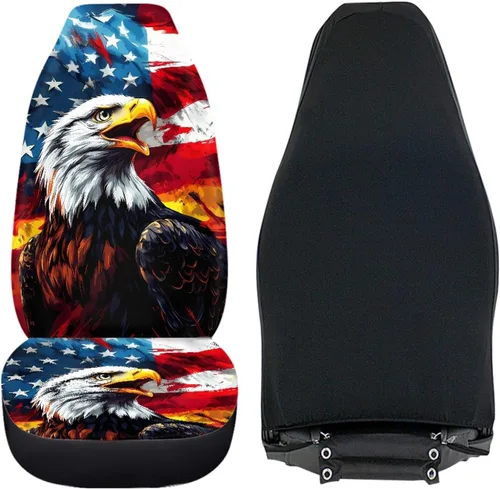 Vista 4 de ELEQIN - Fundas de asiento protectoras para automóvil, diseño tribal navajo, azteca, africano, para la mayoría de autos, sedán, SUV, camioneta
