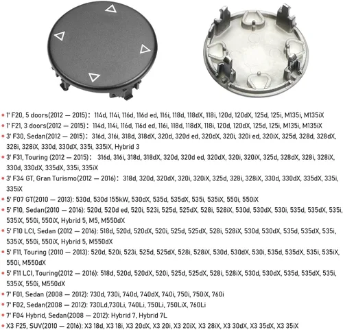 Vista 5 de Jaroxn - Botón de repuesto compatible con BMW iDrive, botón de control iDrive multimedia para 1 pie F20 F21/3 pies F30 F31 F34 GT/5 pies F07 F10