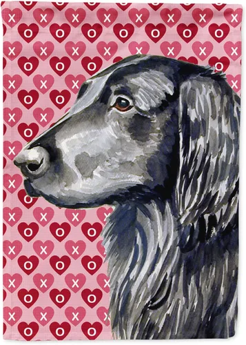 Vista 136 de Caroline's Treasures SS4484GF Bandera de jardín con diseño de bulldog inglés y corazones para el Día de San Valentín, bandera decorativa para patio
